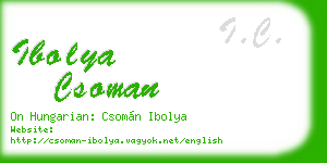 ibolya csoman business card